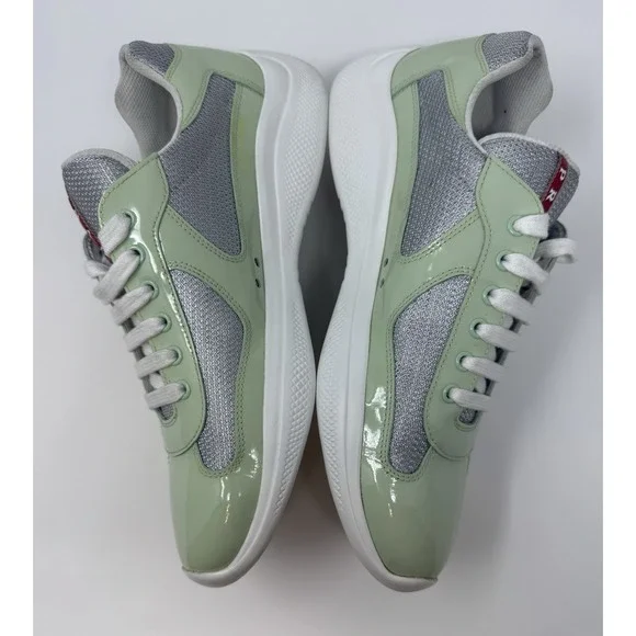 Prada Americas Cup Sneaker Dew/Silver Size 9 US 8 UK - Picture 4 of 11